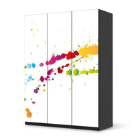 Folie für Möbel Splash 2 - IKEA Pax Schrank 201 cm Höhe - 3 Türen - schwarz