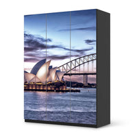 Folie für Möbel Sydney - IKEA Pax Schrank 201 cm Höhe - 3 Türen - schwarz