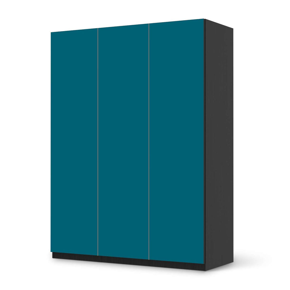 Folie für Möbel Türkisgrün Dark - IKEA Pax Schrank 201 cm Höhe - 3 Türen - schwarz