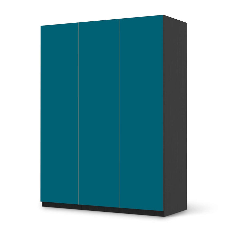 Folie für Möbel Türkisgrün Dark - IKEA Pax Schrank 201 cm Höhe - 3 Türen - schwarz