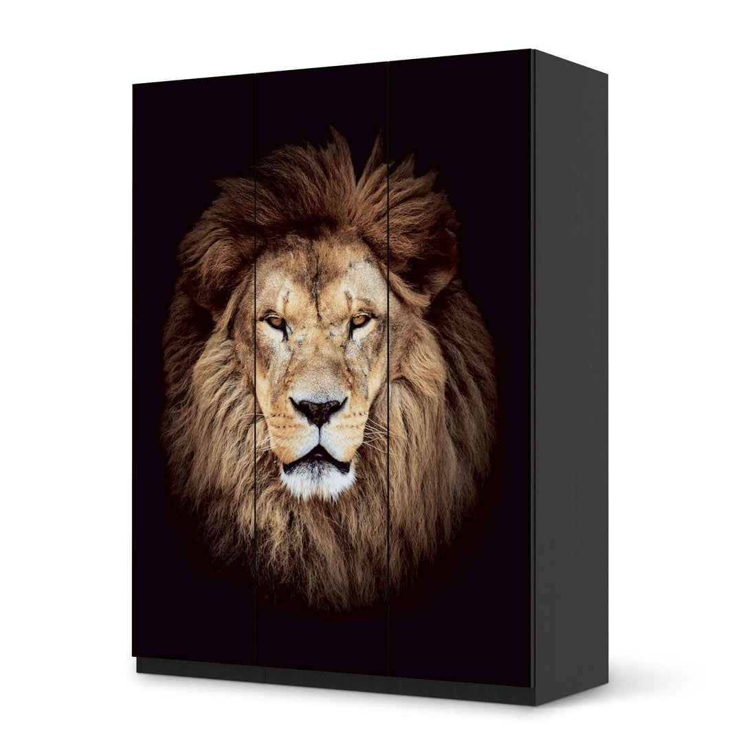 Folie für Möbel Wild Eyes - IKEA Pax Schrank 201 cm Höhe - 3 Türen - schwarz