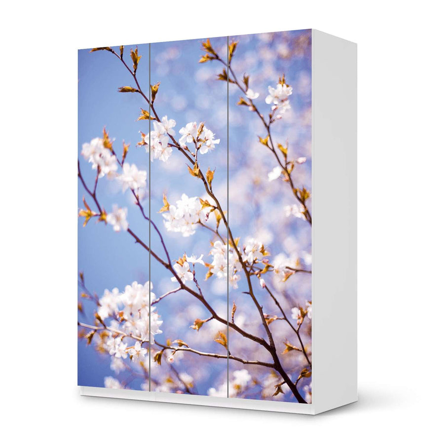 Folie für Möbel Apple Blossoms - IKEA Pax Schrank 201 cm Höhe - 3 Türen - weiss