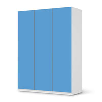 Folie für Möbel Blau Light - IKEA Pax Schrank 201 cm Höhe - 3 Türen - weiss