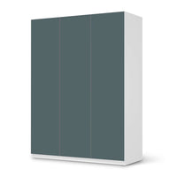 Folie für Möbel Blaugrau Light - IKEA Pax Schrank 201 cm Höhe - 3 Türen - weiss