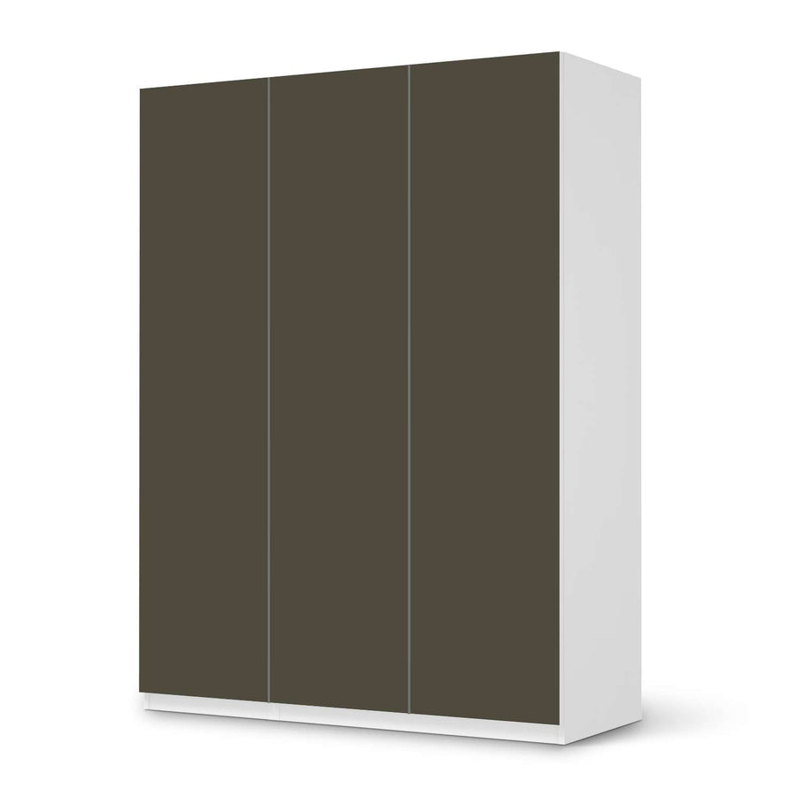 Folie für Möbel Braungrau Dark - IKEA Pax Schrank 201 cm Höhe - 3 Türen - weiss