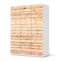 Folie für Möbel Bright Planks - IKEA Pax Schrank 201 cm Höhe - 3 Türen - weiss