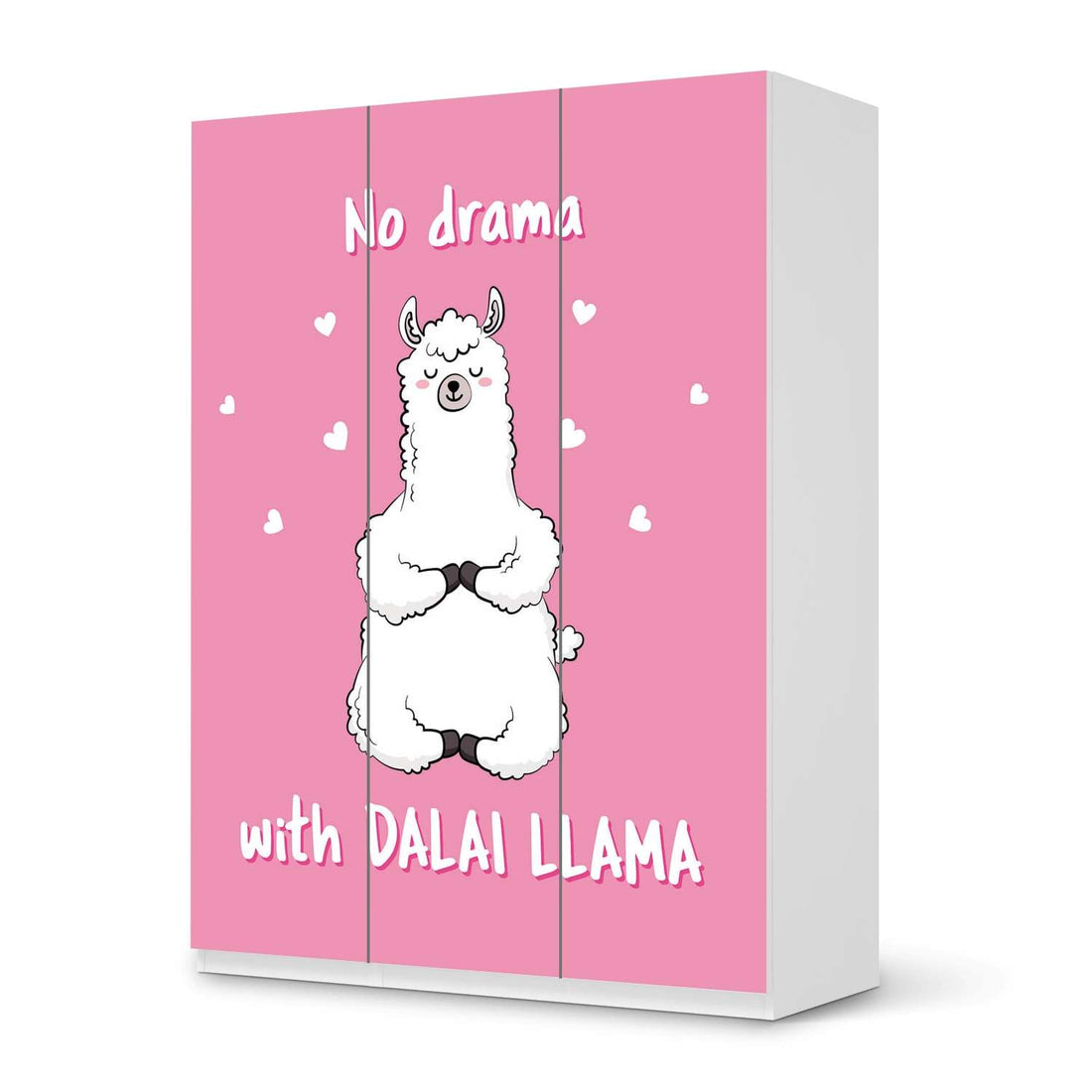 Folie für Möbel Dalai Llama - IKEA Pax Schrank 201 cm Höhe - 3 Türen - weiss