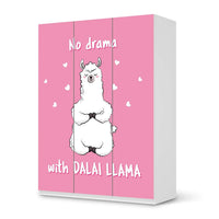 Folie für Möbel Dalai Llama - IKEA Pax Schrank 201 cm Höhe - 3 Türen - weiss