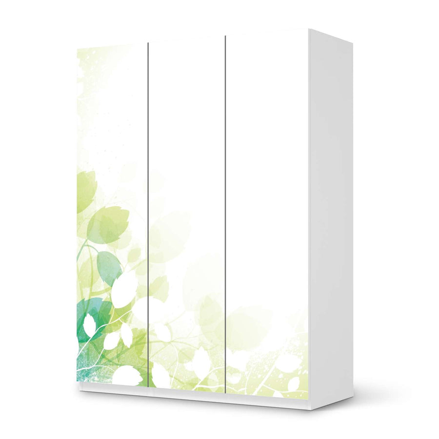 Folie für Möbel Flower Light - IKEA Pax Schrank 201 cm Höhe - 3 Türen - weiss