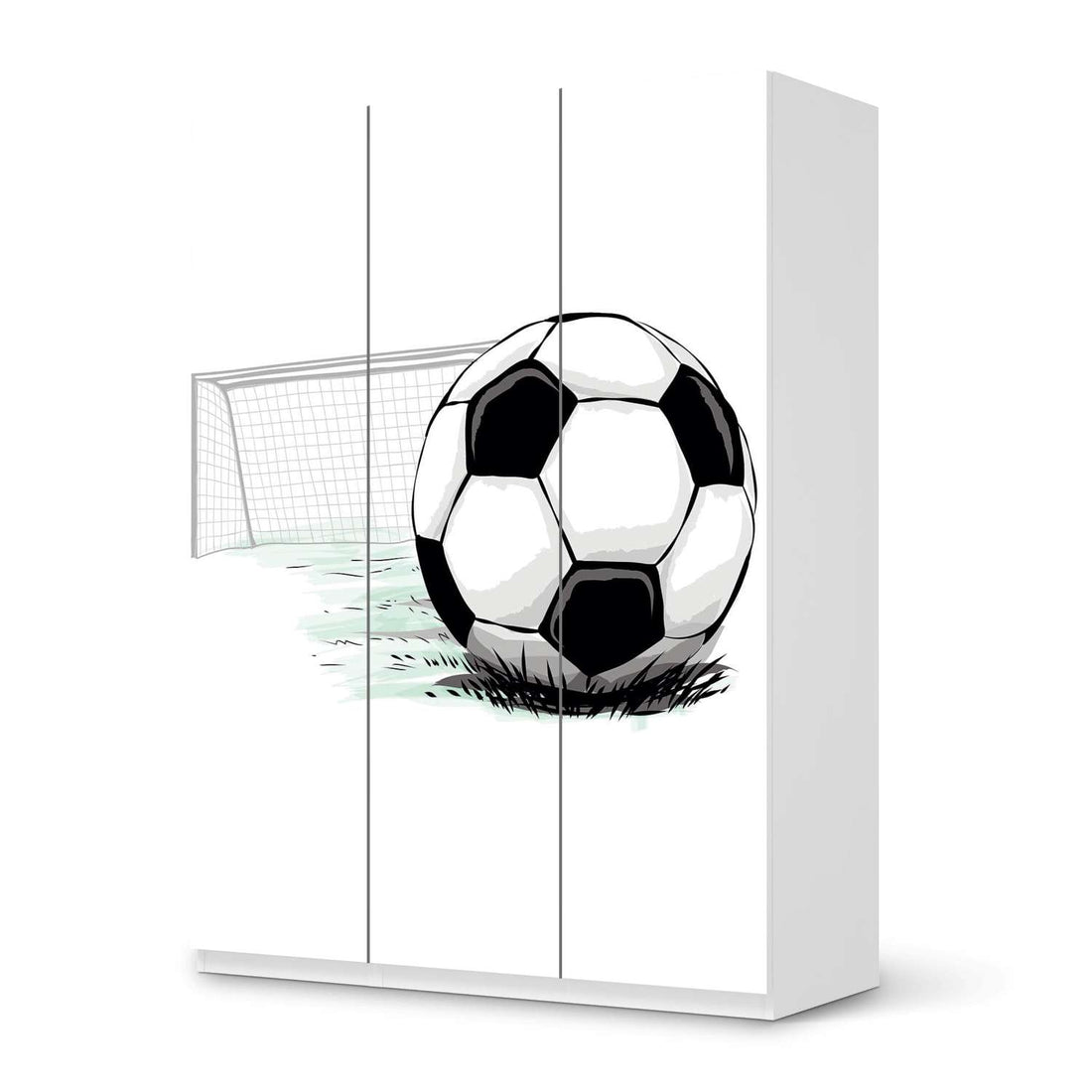Folie für Möbel Freistoss - IKEA Pax Schrank 201 cm Höhe - 3 Türen - weiss