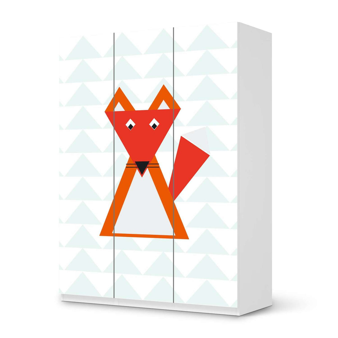 Folie für Möbel Füchslein - IKEA Pax Schrank 201 cm Höhe - 3 Türen - weiss