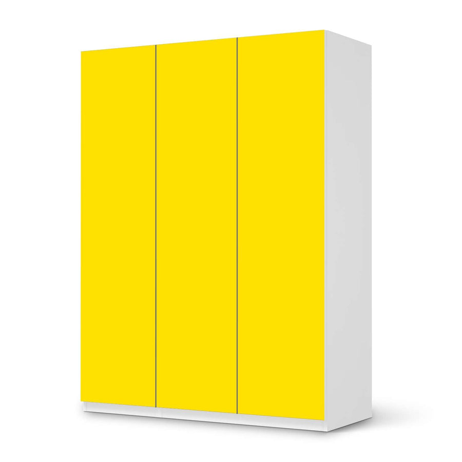 Folie für Möbel Gelb Dark - IKEA Pax Schrank 201 cm Höhe - 3 Türen - weiss