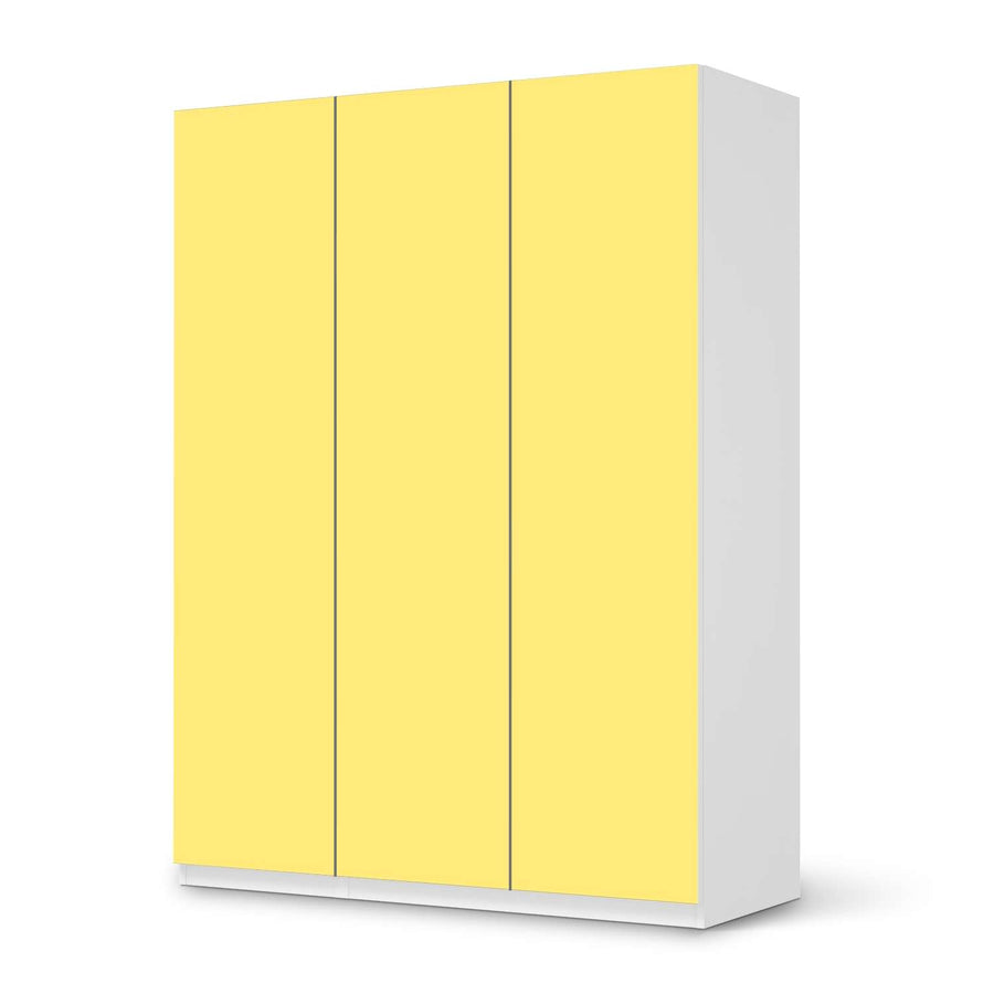 Folie für Möbel Gelb Light - IKEA Pax Schrank 201 cm Höhe - 3 Türen - weiss