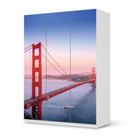 Folie für Möbel Golden Gate - IKEA Pax Schrank 201 cm Höhe - 3 Türen - weiss