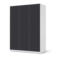 Folie für Möbel Grau Dark - IKEA Pax Schrank 201 cm Höhe - 3 Türen - weiss