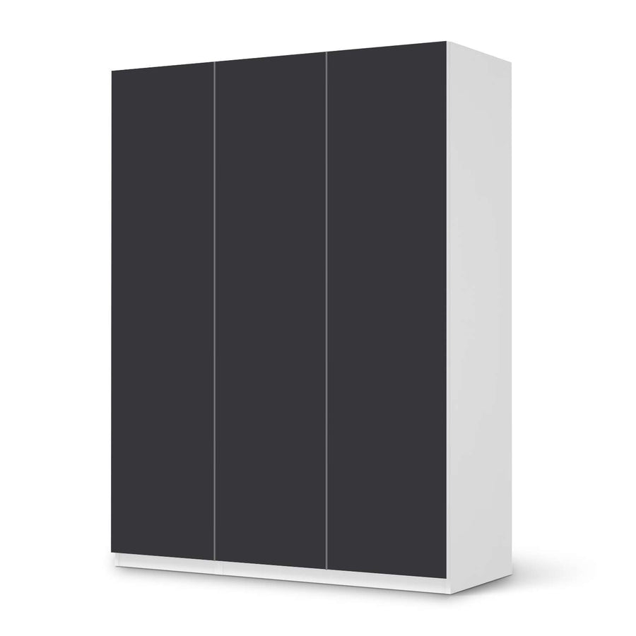 Folie für Möbel Grau Dark - IKEA Pax Schrank 201 cm Höhe - 3 Türen - weiss