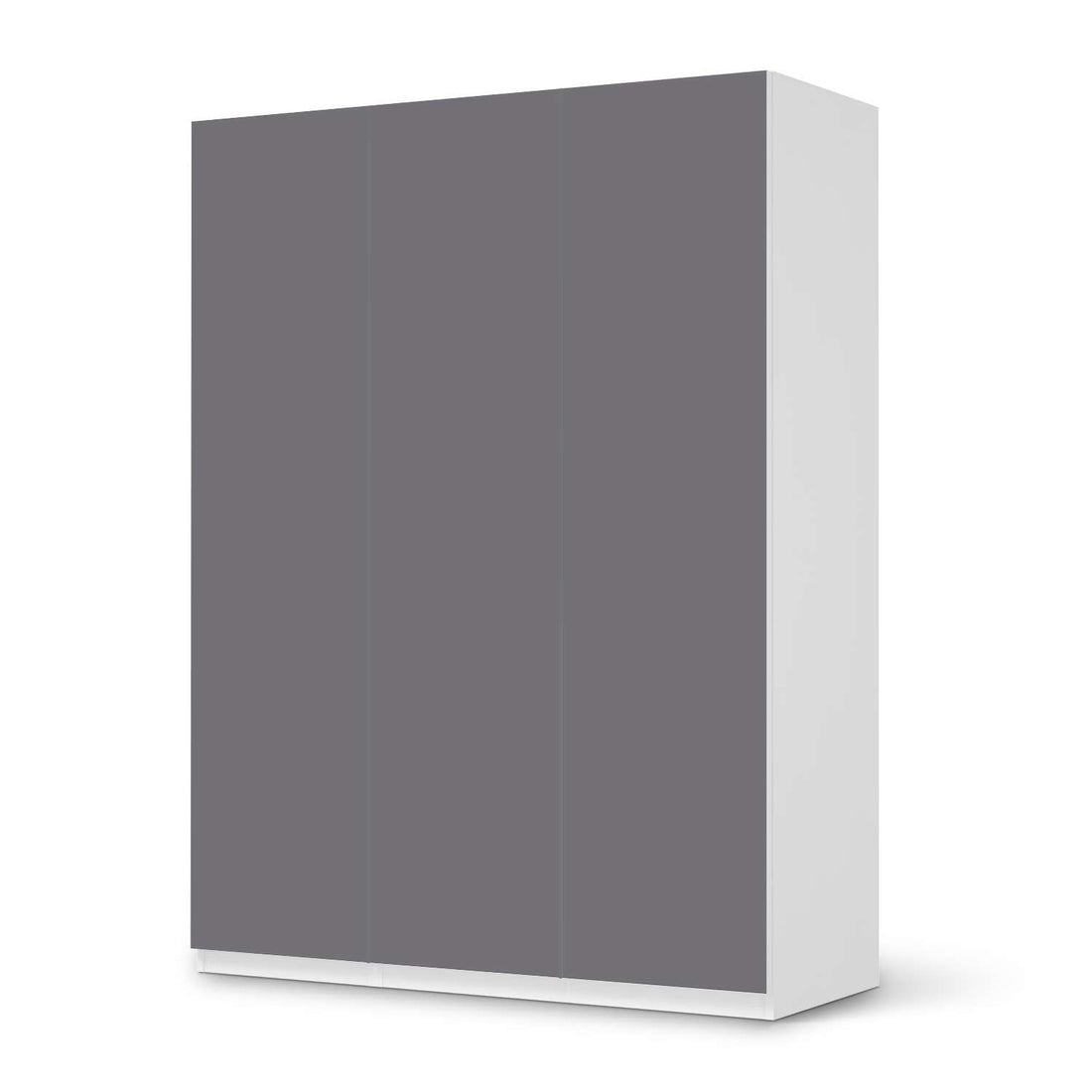 Folie für Möbel Grau Light - IKEA Pax Schrank 201 cm Höhe - 3 Türen - weiss