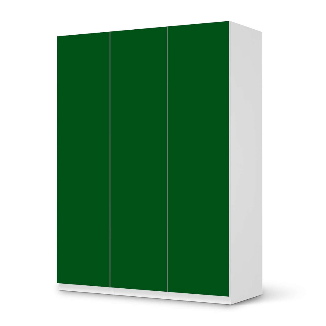 Folie für Möbel Grün Dark - IKEA Pax Schrank 201 cm Höhe - 3 Türen - weiss