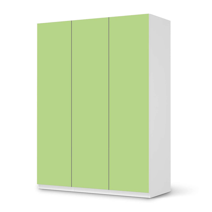Folie für Möbel Hellgrün Light - IKEA Pax Schrank 201 cm Höhe - 3 Türen - weiss