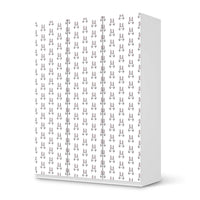 Folie für Möbel Hoppel - IKEA Pax Schrank 201 cm Höhe - 3 Türen - weiss