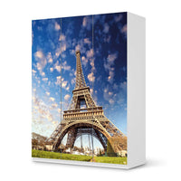 Folie für Möbel La Tour Eiffel - IKEA Pax Schrank 201 cm Höhe - 3 Türen - weiss
