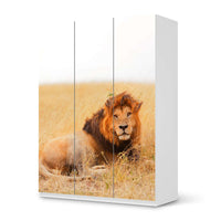 Folie für Möbel Lion King - IKEA Pax Schrank 201 cm Höhe - 3 Türen - weiss