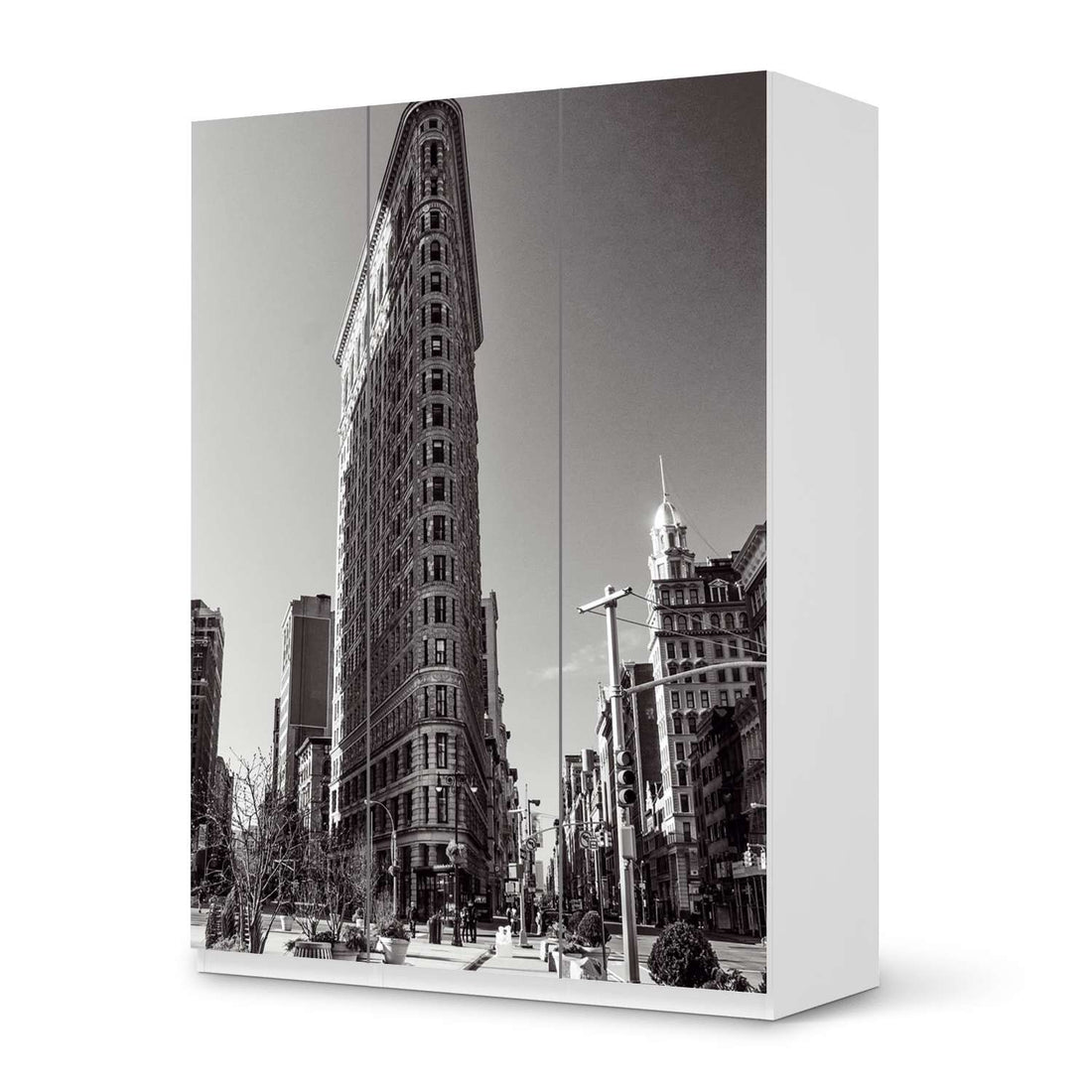 Folie für Möbel Manhattan - IKEA Pax Schrank 201 cm Höhe - 3 Türen - weiss