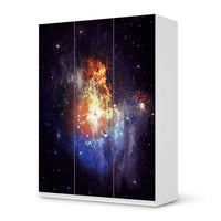 Folie für Möbel Nebula - IKEA Pax Schrank 201 cm Höhe - 3 Türen - weiss