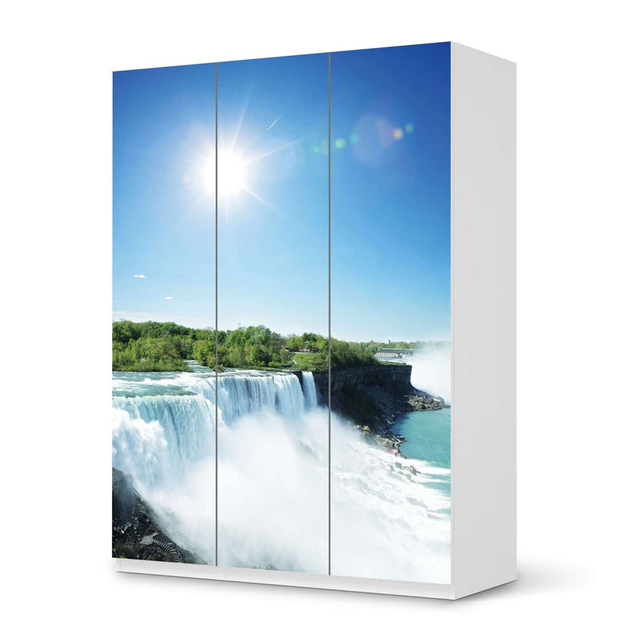 Folie für Möbel Niagara Falls - IKEA Pax Schrank 201 cm Höhe - 3 Türen - weiss