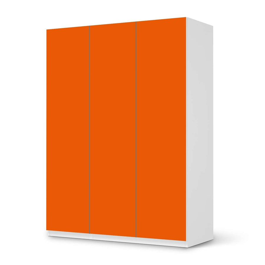 Folie für Möbel Orange Dark - IKEA Pax Schrank 201 cm Höhe - 3 Türen - weiss