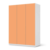 Folie für Möbel Orange Light - IKEA Pax Schrank 201 cm Höhe - 3 Türen - weiss