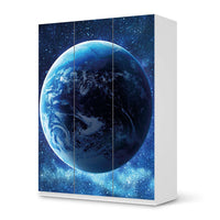 Folie für Möbel Planet Blue - IKEA Pax Schrank 201 cm Höhe - 3 Türen - weiss