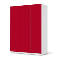 Folie für Möbel Rot Dark - IKEA Pax Schrank 201 cm Höhe - 3 Türen - weiss