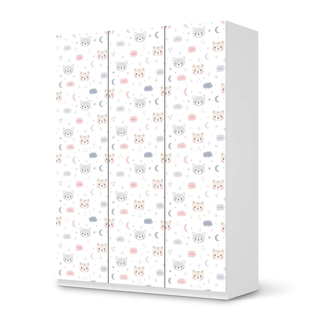 Folie für Möbel Sweet Dreams - IKEA Pax Schrank 201 cm Höhe - 3 Türen - weiss