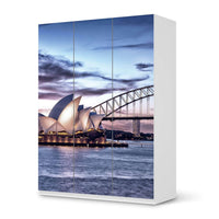 Folie für Möbel Sydney - IKEA Pax Schrank 201 cm Höhe - 3 Türen - weiss