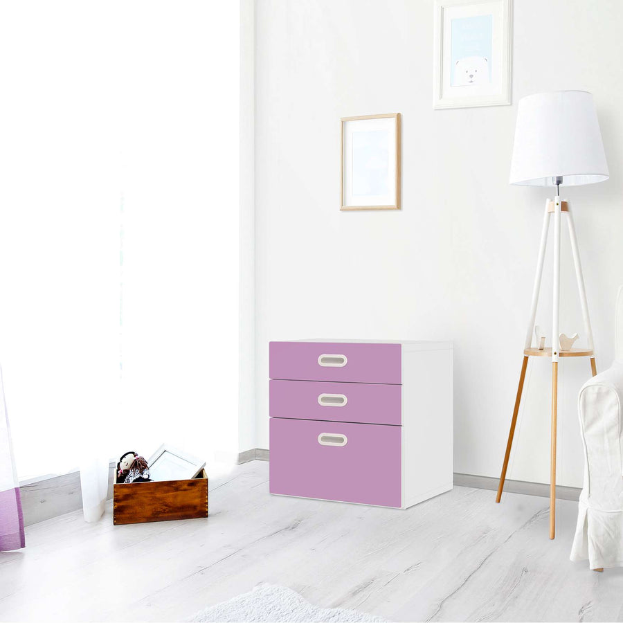 Folie für Möbel Flieder Light - IKEA Stuva / Fritids Kommode - 3 Schubladen - Kinderzimmer