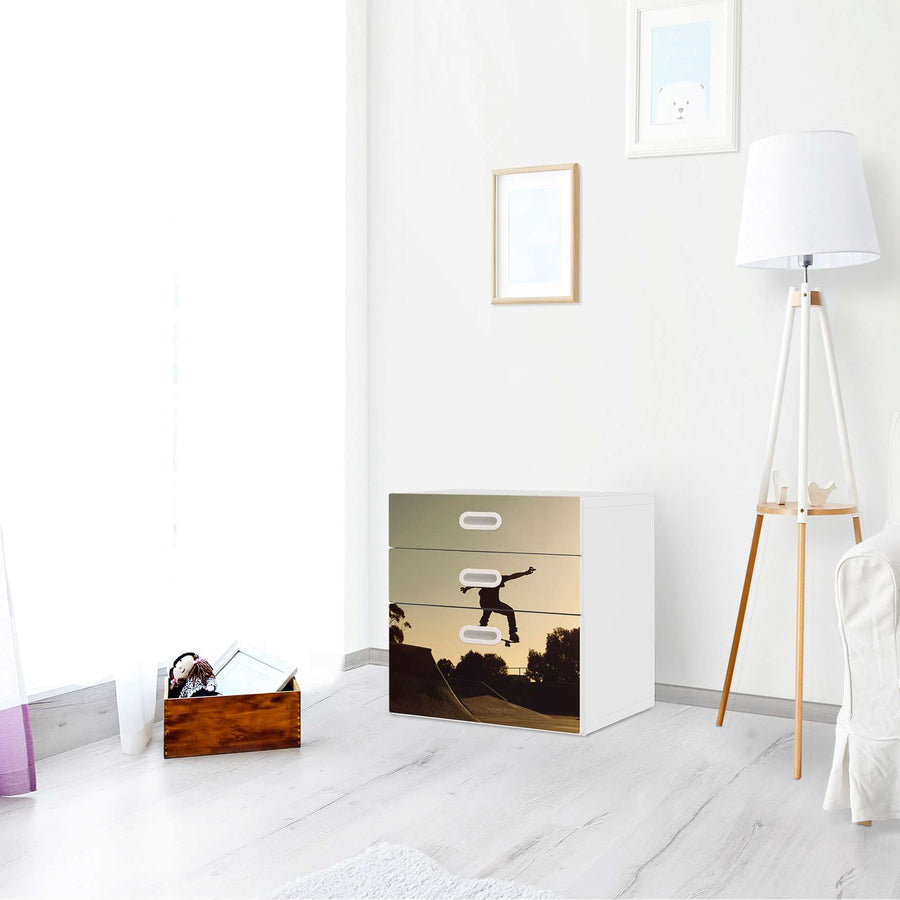 Folie für Möbel Skater - IKEA Stuva / Fritids Kommode - 3 Schubladen - Kinderzimmer