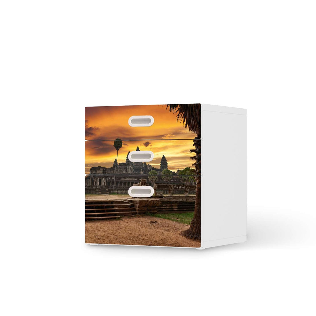 Folie für Möbel Angkor Wat - IKEA Stuva / Fritids Kommode - 3 Schubladen  - weiss
