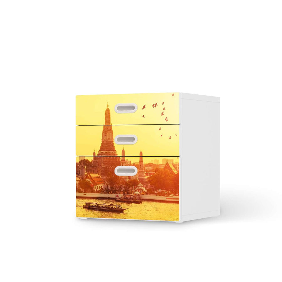 Folie für Möbel Bangkok Sunset - IKEA Stuva / Fritids Kommode - 3 Schubladen  - weiss