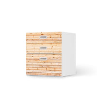 Folie für Möbel Bright Planks - IKEA Stuva / Fritids Kommode - 3 Schubladen  - weiss