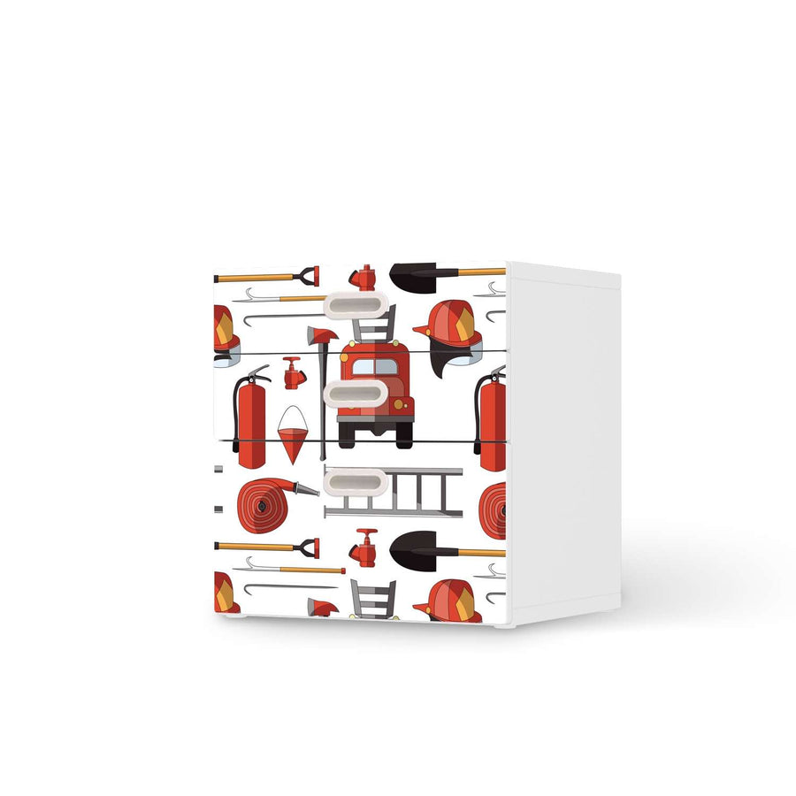Folie für Möbel Firefighter - IKEA Stuva / Fritids Kommode - 3 Schubladen  - weiss