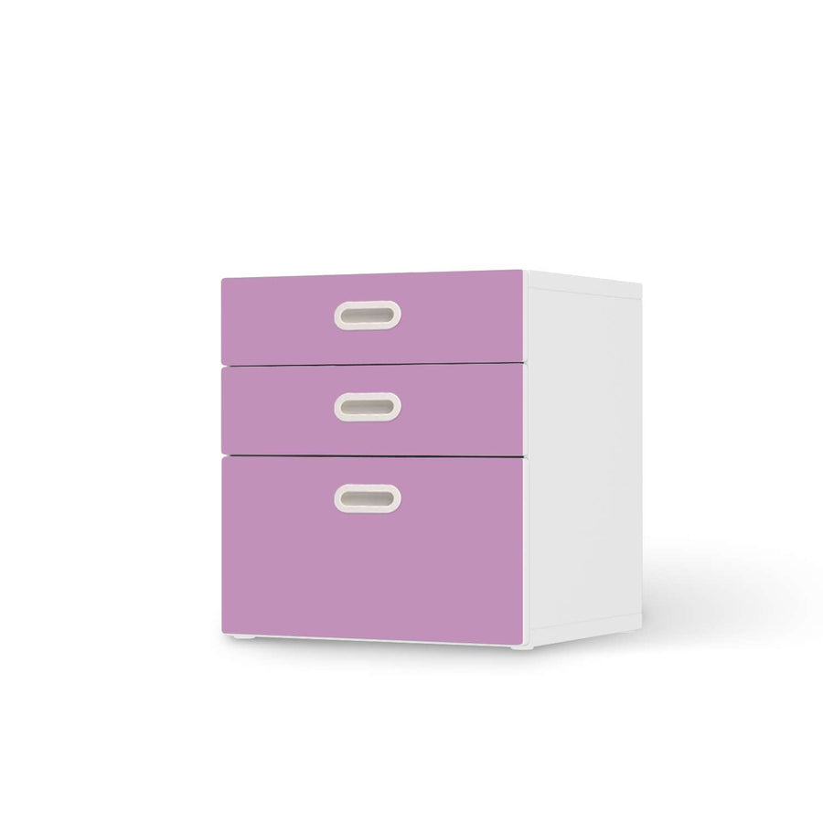 Folie für Möbel Flieder Light - IKEA Stuva / Fritids Kommode - 3 Schubladen  - weiss