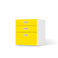 Folie für Möbel Gelb Dark - IKEA Stuva / Fritids Kommode - 3 Schubladen  - weiss