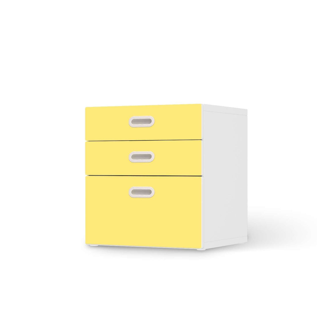 Folie für Möbel Gelb Light - IKEA Stuva / Fritids Kommode - 3 Schubladen  - weiss