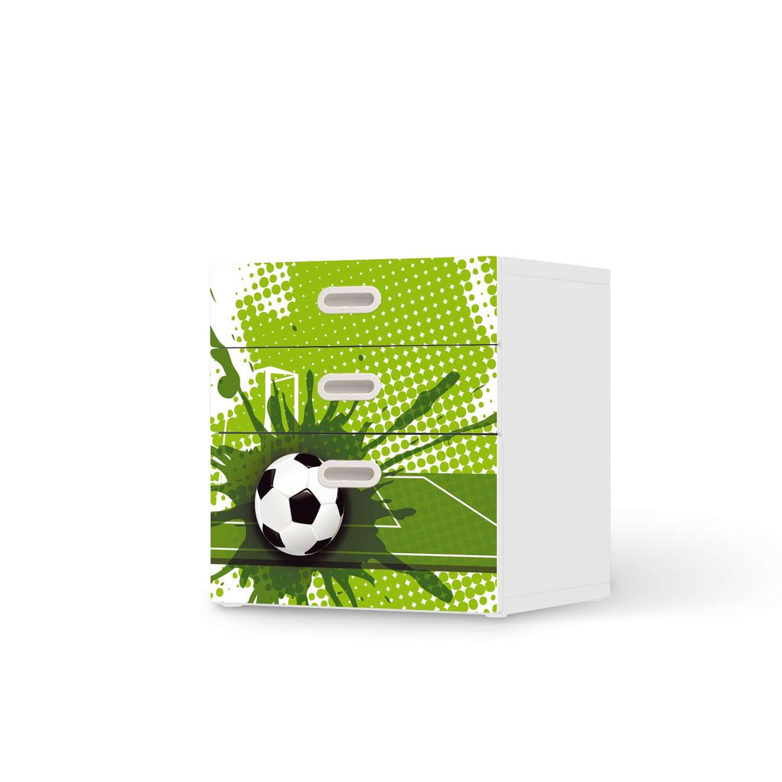 Folie für Möbel Goal - IKEA Stuva / Fritids Kommode - 3 Schubladen  - weiss