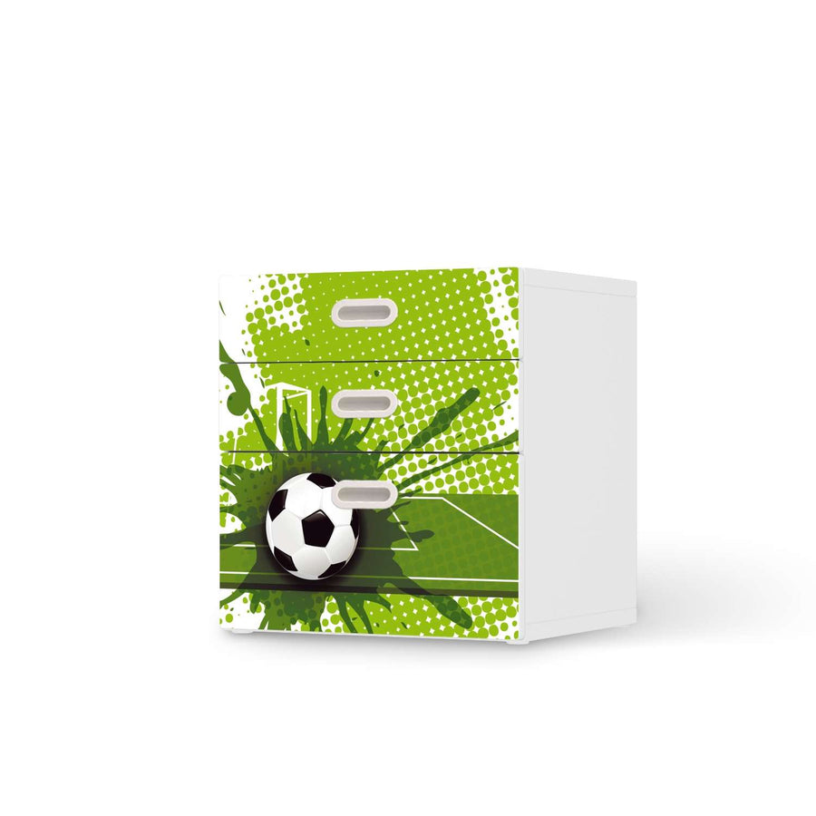Folie für Möbel Goal - IKEA Stuva / Fritids Kommode - 3 Schubladen  - weiss