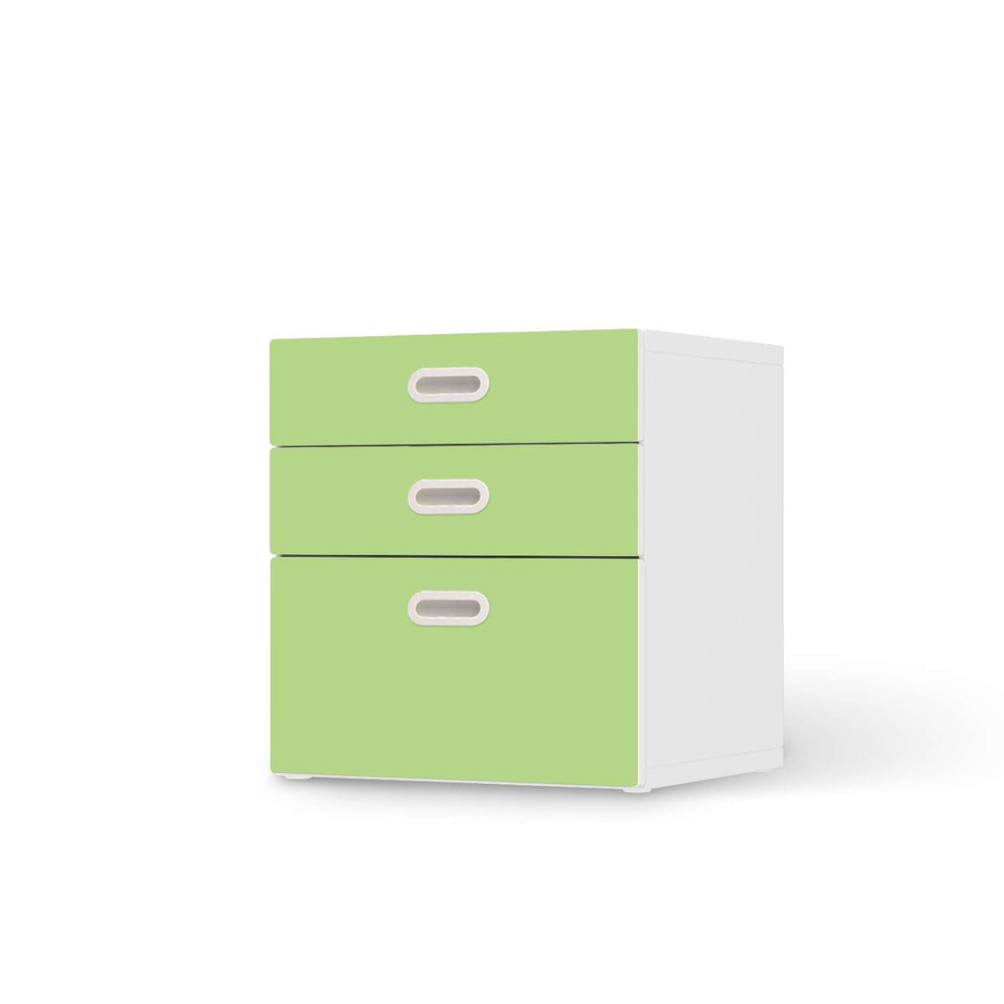 Folie für Möbel Hellgrün Light - IKEA Stuva / Fritids Kommode - 3 Schubladen  - weiss