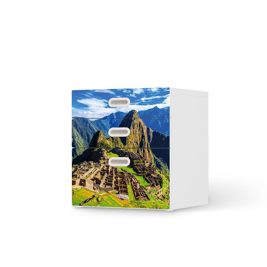 Folie für Möbel Machu Picchu - IKEA Stuva / Fritids Kommode - 3 Schubladen  - weiss