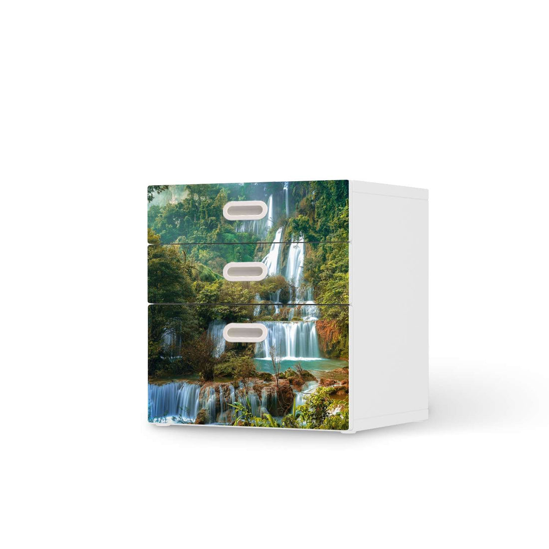 Folie für Möbel Rainforest - IKEA Stuva / Fritids Kommode - 3 Schubladen  - weiss