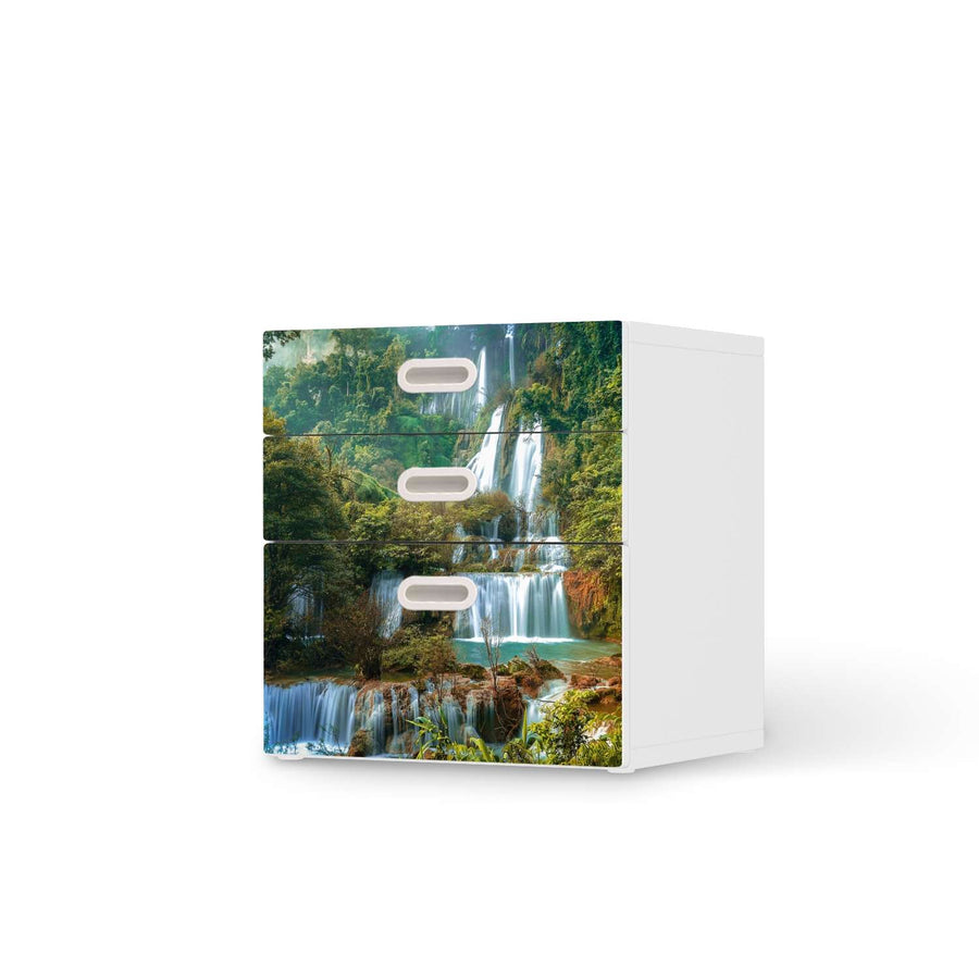 Folie für Möbel Rainforest - IKEA Stuva / Fritids Kommode - 3 Schubladen  - weiss